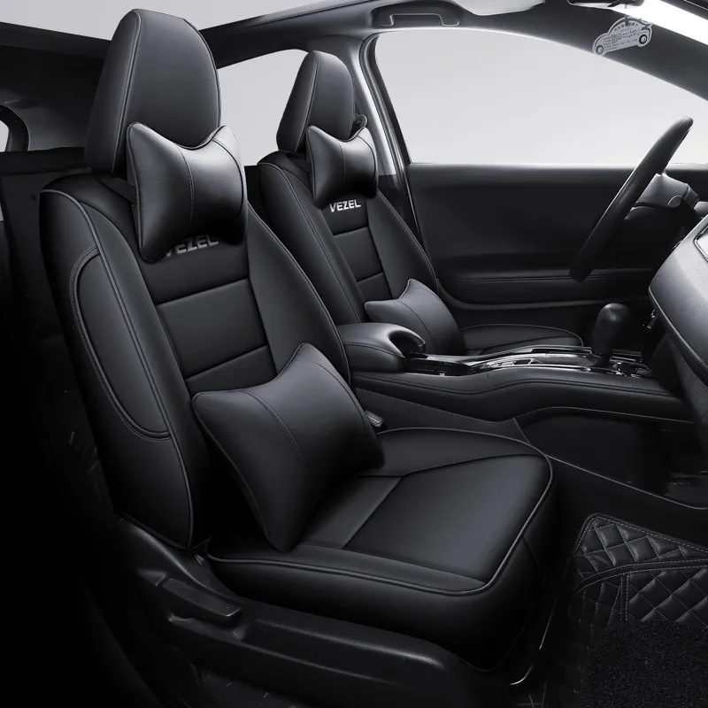 Housse de siège de voiture personnalisée pour Honda vezel HRV HR-V, protection de sièges, tapis de coussin, style intérieur avant et arrière, voitures avancées Acce235b