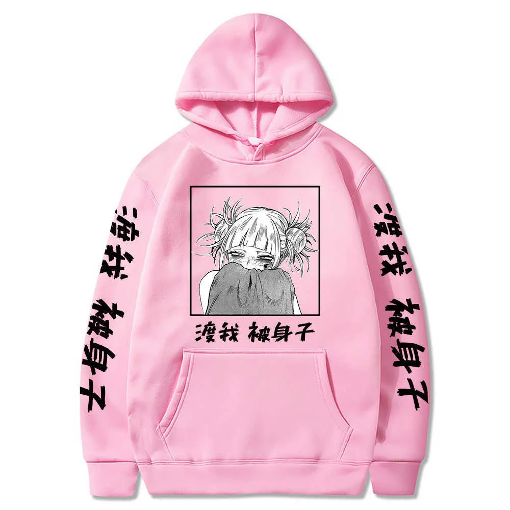 My Hero Academia Hoodie Sweatshirt Vrouwen Mannen Pullover Himiko Toga Vrouwelijke Koreaanse kleding Sudadera Male Y0803