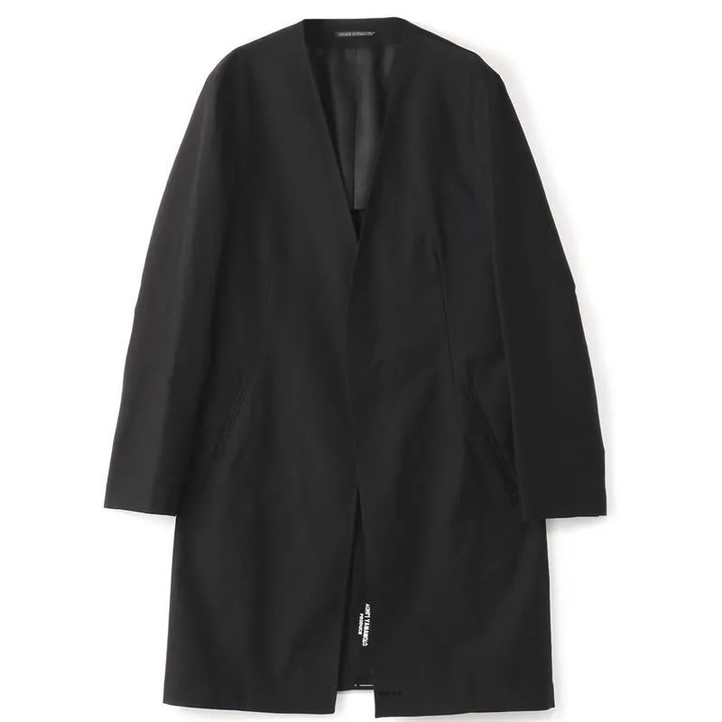 Trenchs pour hommes Tendance de la mode de la jeunesse urbaine Yamamoto Manteau de veste sans col sans col