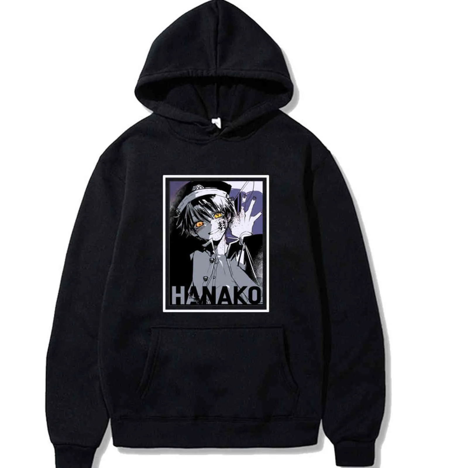 Toalettbundna Hanako-Kun Hoodies Pullovers Toppar med fickor Streetwear Toppar Y211118