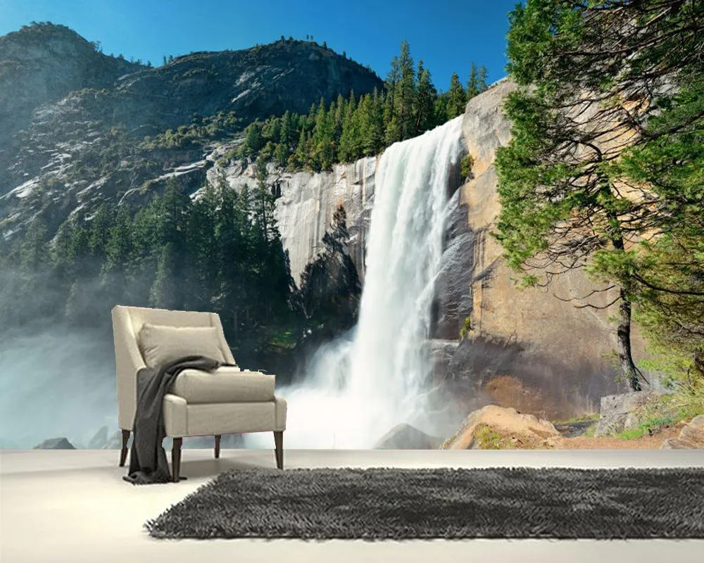 激安お買い上げ 壁紙papel De Parede渓谷滝自然風景3d壁紙壁画 リビングルームテレビ壁寝室の紙家の装飾 格安公式サイト Vtech Computer Com