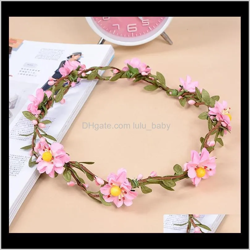 new arrival korean bridal headpiece crown garland bride hair flower fashion girl hair accessories 10pcs wholesale