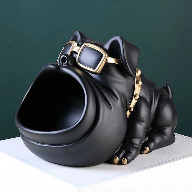 Home Kamer Decor, 3D Figurine Miniatuur, Cool Hond Standbeeld, Sculptuur, Tafeldecoratie, Bureaubeserving Opbergdoos, Decoratieve Coin Bank 210804