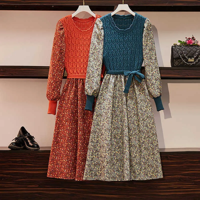 Celebrities Elegant Floral Patchwork O Neck Printed Dress Dresses Celebrities Elegant Floral Patchwork O Neck Printed Dress Dresses