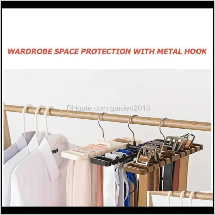 new plastic tie belt scarf organizer closet wardrobe space saver hanger for men women clothing with metal hook belt storage