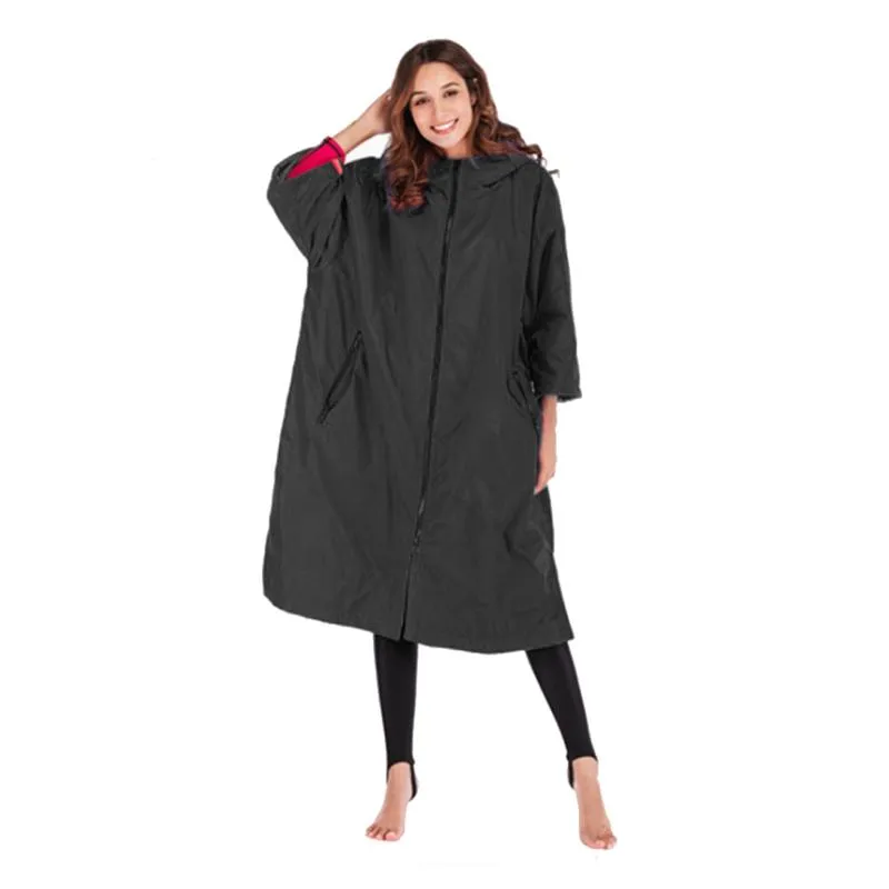 Giacche da esternoFelpe con cappuccio Premium Vestaglia Giacca Anorak Giacca a vento termica Poncho da spiaggia per immersioni