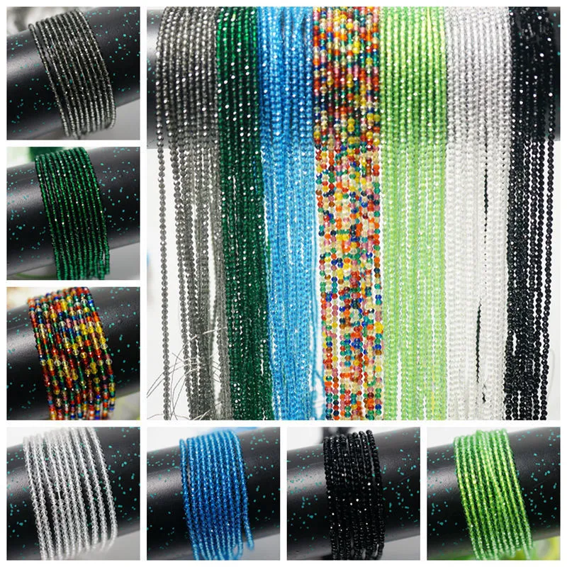 AAA 2mm Facet Mini Glass Beads for Jewelry Making,Losse Beads for DIY Bracelet Necklace, Accessories Supplies Wholesale Price,Buy 2 Get 1 Free