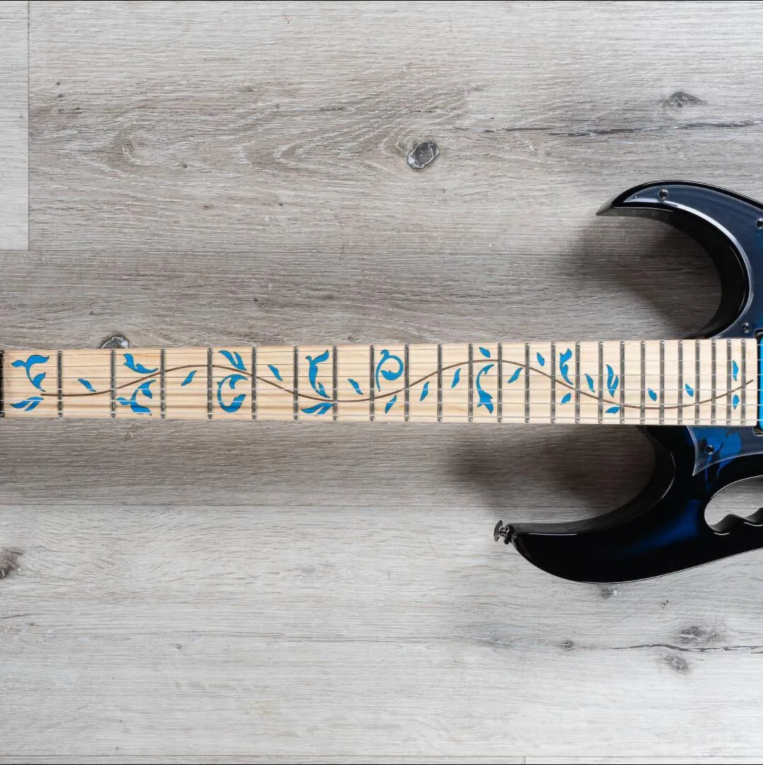 Mavi i ek Desenli i ek Elektro Gitar JEM77P SteveVai Premium 5