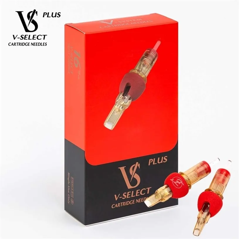 Эс V-Select Tattoo Cartridge иглы плюс изогнутые пенопластовые крышки из пены для роторных машин 16 шт / коробка 211229