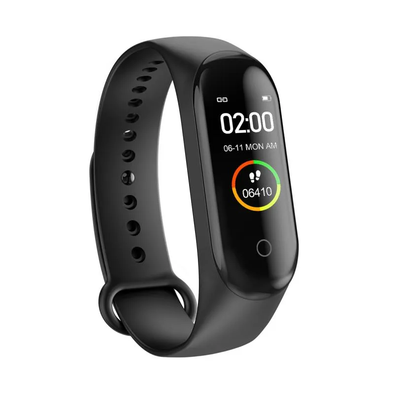 0.96 polegada tela colorida m4 pulseira inteligente monitoramento de taxa de coração pedômetro wearable braceletes inteligentes esportes relógio de aptidão rastreador diariamente à prova d'água