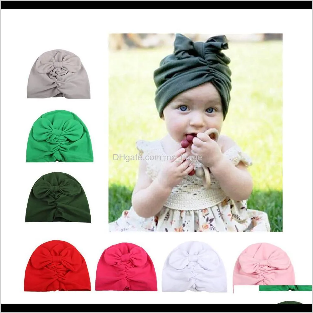 fashion new bow pleated baby hat