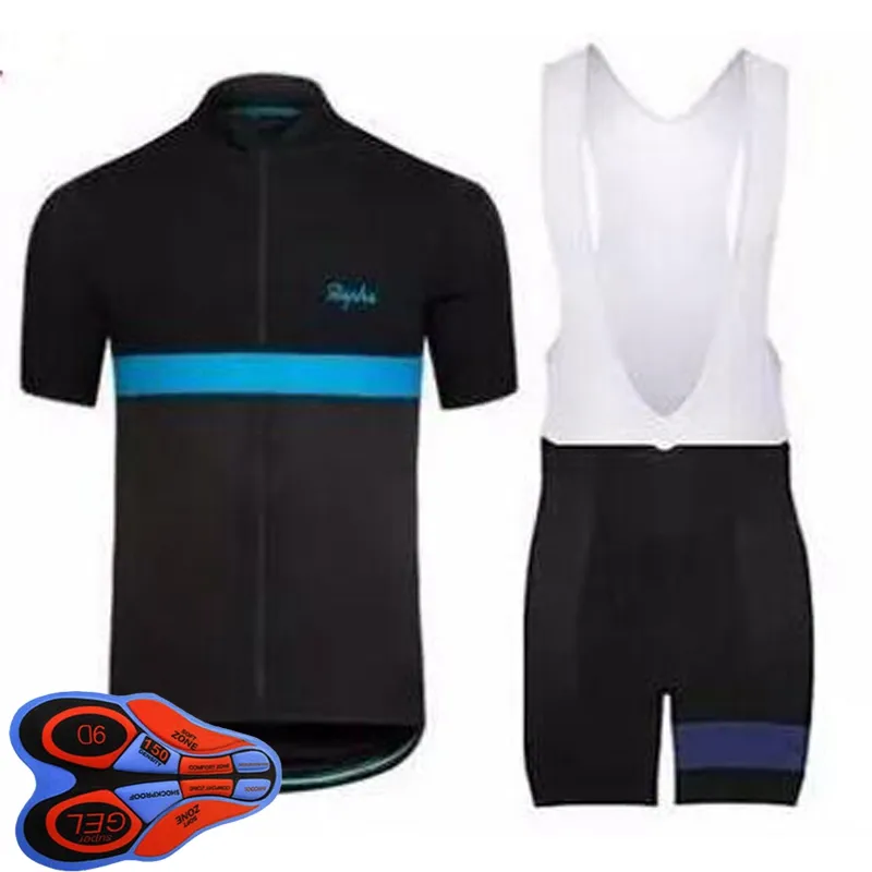 Mens Rapha Team Велоспорт Джерси нагрудник Шорты настроек набор гоночных велосипедов Одежда Maillot Ciclismo Летняя быстрая сухая MTB велосипедная одежда SPORTSWEAR Y21041051