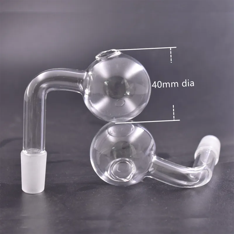 90 Degree 10mm 14mm 18mm Male Female Clear Thick Pyrex Glass Oil Burner ...