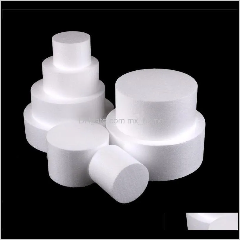 patrice model round styrofoam foam cake dummy sugarcraft flower decor 10/15/20/25cm inch