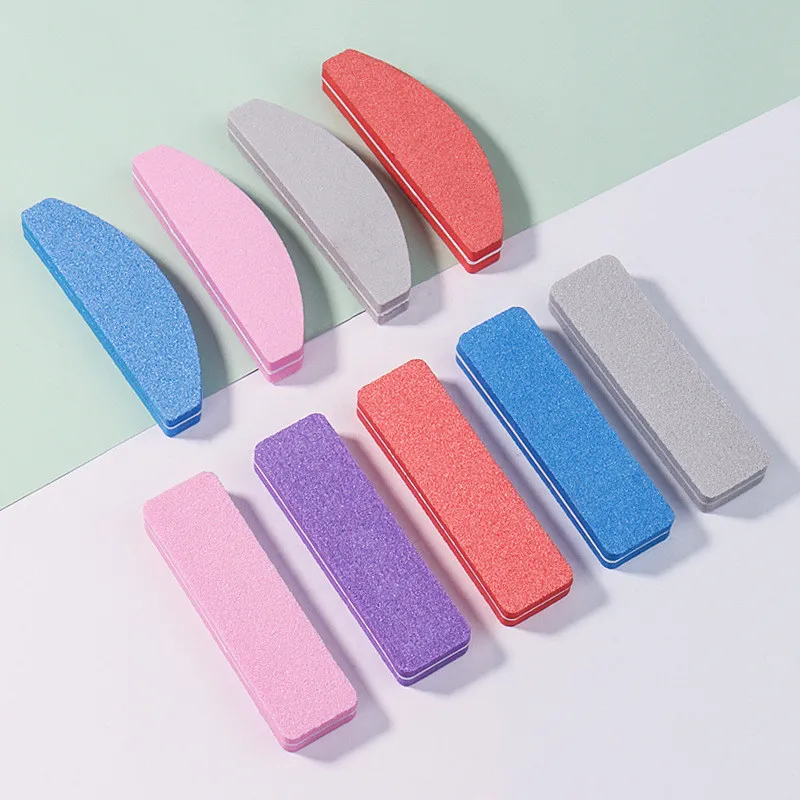 Wholesale Double-sided Nail Buffer Polisher File Blocks Colorful Nails Sanding Buffing Strips Polishing Manicure Tools