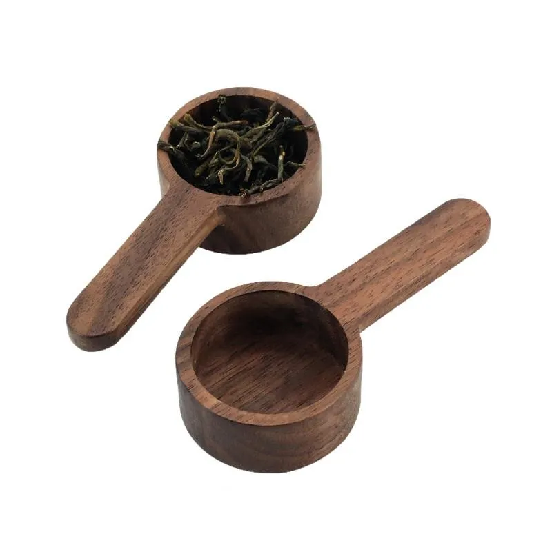 Wooden Coffee Scoop Measuring Spoon Black Walnut Wood Kitchen Scoop Measuring Spoon For Sugar Powder Wholesale LX4390