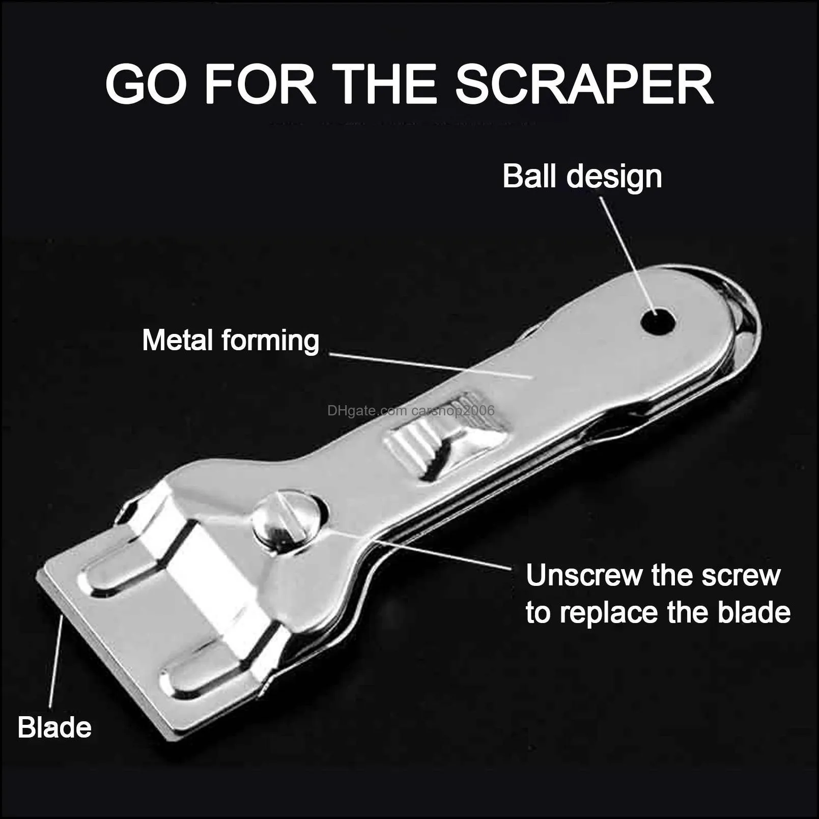 Glass Brushes Multifunction Stainless Steel Ceramic Hob Scraper Cleaner Tool With Blade Cleaning Oven Cooker Tools Utility Knife