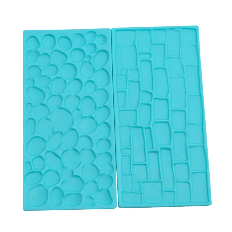 Textured Silicone Mold Set Tree Bark, Brick Wall Embossing Mat