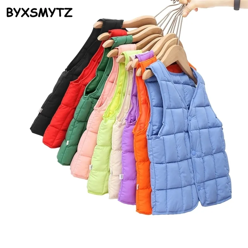 Manteaux chauds enfants automne hiver vêtements pour enfants garçons vers le bas coton gilet vêtements d'extérieur pour enfants veste pour filles gilet 211203