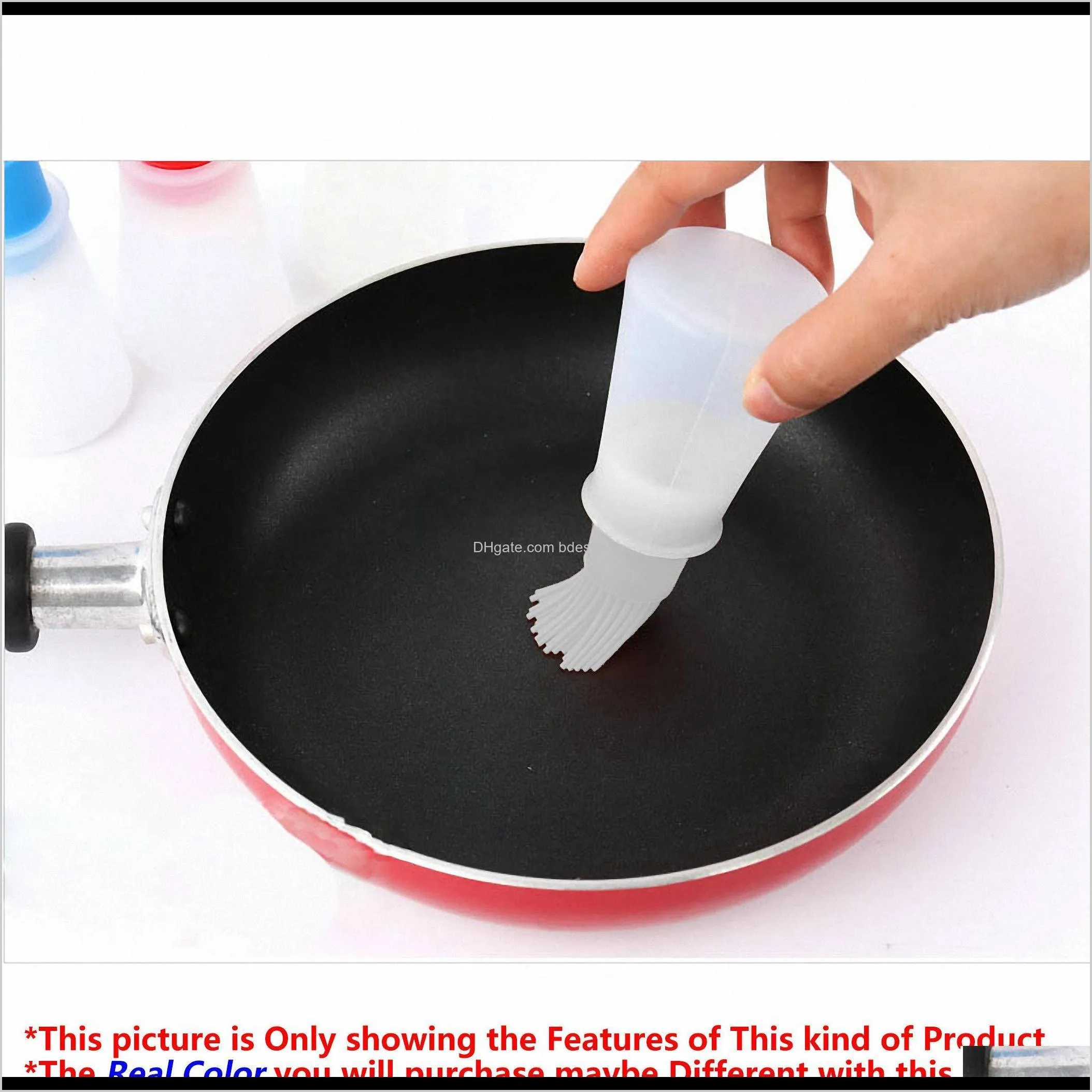 kinds silicone pastry brush basting baking cake tool utensil with 75ml oil bottle