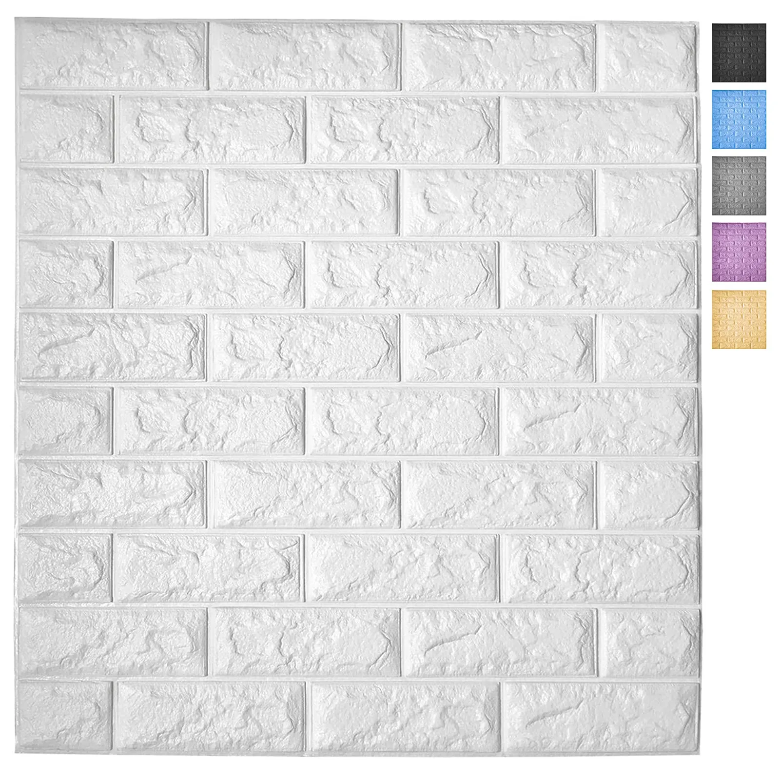 Art3d 5-pack soyma ve sopa iç duvar dekor için 3d duvar kağıdı panelleri kendinden yapışkanlı köpük tuğla duvar kağıtları