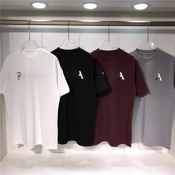 Magliette da uomo Stampa riflettente digitale 4 colori Over Size Versione manica corta T-shirt moda donna T-shirt traspirante di alta qualità251h