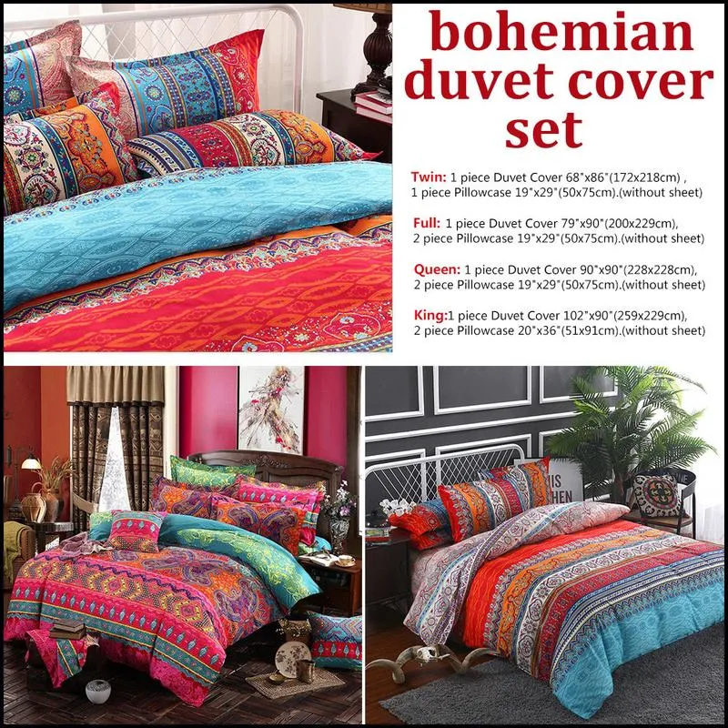 thumbnail image 2 of Bohemian Ethnic Duvet Cover Set – Twin/Full/Queen/King With Pillow Case 2 of 4