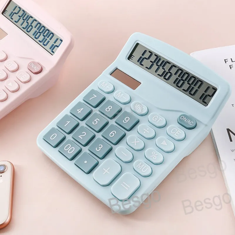 Kalkylatorer grossist LED Displaynummer kalkylatorer Student Electronic Calculator Finance Accounting Beräkna Tool School Office Business Supplies X0908