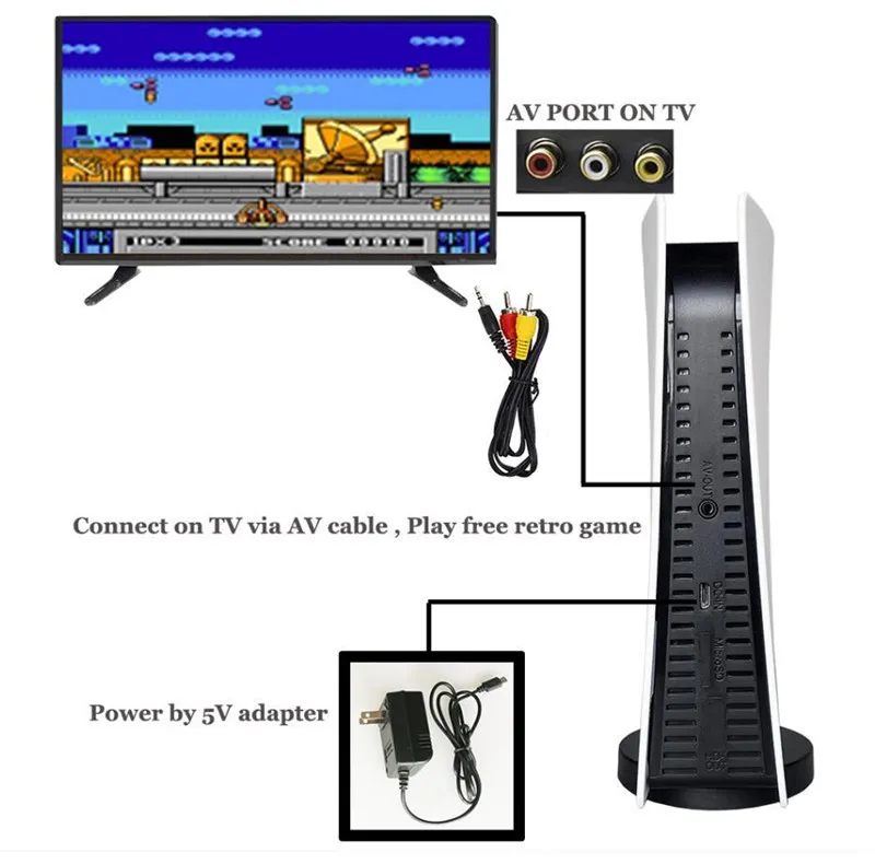 Game Station 5 USB Wired Video Game Console med 200 Classic Games 8 Bit GS5 TV Consola Retro Handheld Player AV Output227R