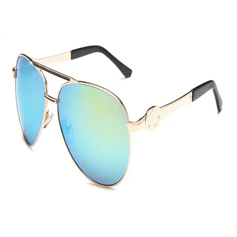 top quality sunglass Classic Round Brand ray Design UV400 sunglasses Eyewear Metal Gold bans Frame Sun Glasses Men Women Mirror Luxury Polaroid glass Lens