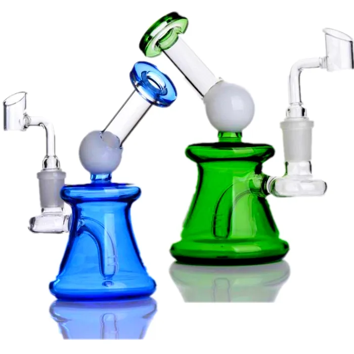 narguilés mini bécher bongs bong en verre pipe à eau huile dab rigs 14mm joint