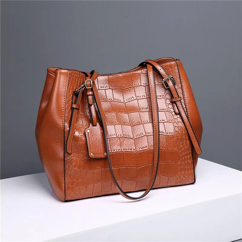 Вечерние сумки на плечевые дамы PU сплошной цвет крокодил печати сумка сумка для модных сумок для женщин дизайнер высокое качество руки