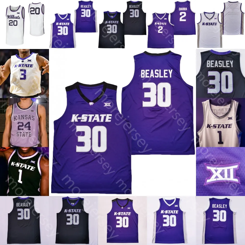 Kansas State Wildcats Basketball Jersey Ncaa College Keyontae Johnson Markquis Nowell Nae'qwan Tomlin Beasley Desi Sills N'an Carter