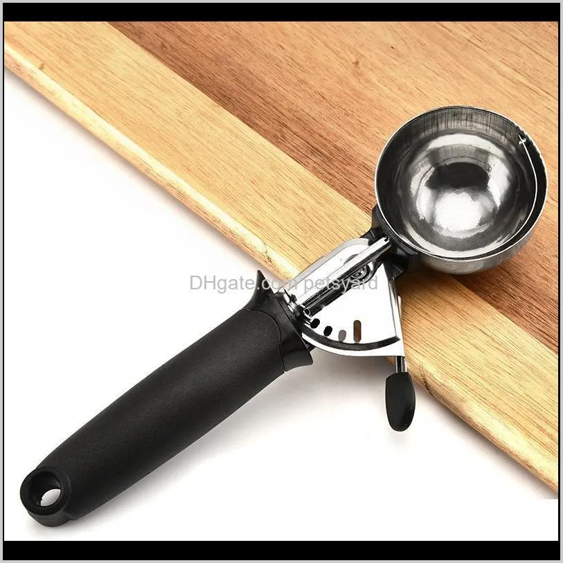 stainless steel ice cream spoon fruits chocolates modelling scoop modelling household kitchen tools spherical spoons convenient new 6 8mt