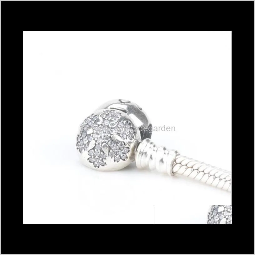 jewelry bracelet women 30% silver crystal snow zircon clasp clasp bracelet snake bone chain DIY