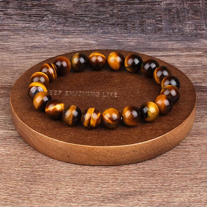 Fashion Minimalist 4/6/8/10/12mm Tiger Eyes Beads Bracelet Men Charm Natural Stone Braslet for Man Handmade Jewelry Pulseras