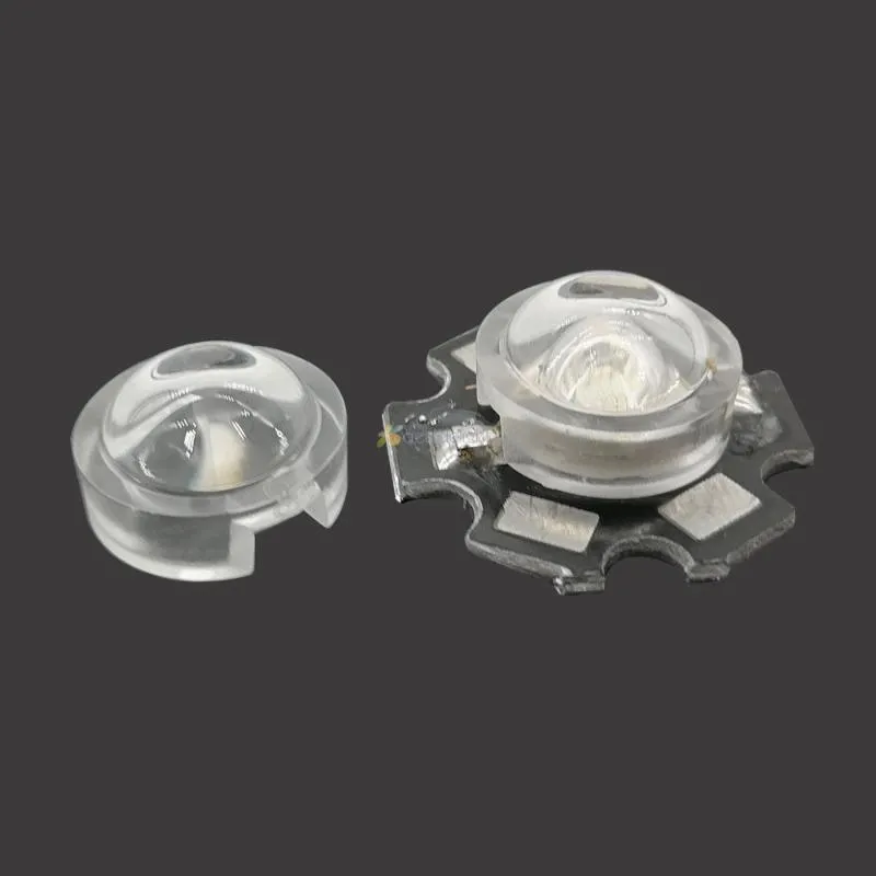 Couvre-lampes Nombres 10pcs 13 mm Mini Lens LED 15 30 45 60 90 100 degrés pour les objectifs convex PCB CCTV avec support 1W 3W élevé