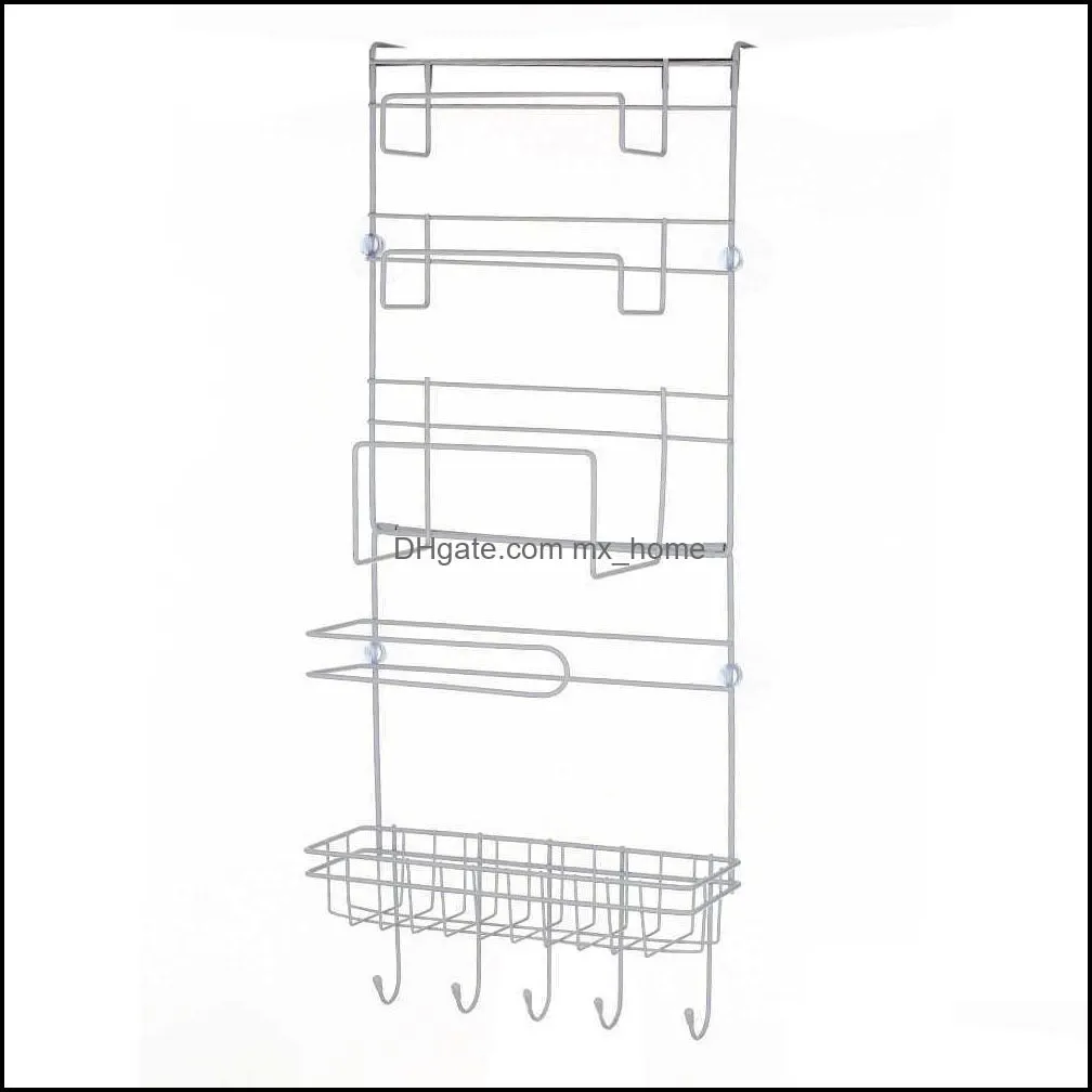 Refrigerator Rack Side Shelf Multi-Layer Fridge Sidewall Holder Multifunctional Kitchen Organizer Shelf Household Hanging Hook A0603