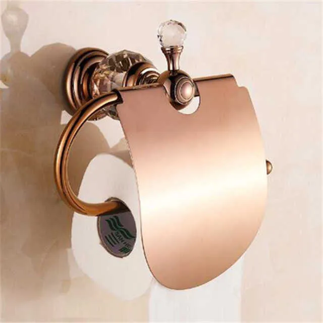 Charles Luxury, porta carta igienica da parete in ottone massiccio in cristallo trasparente｜Homary