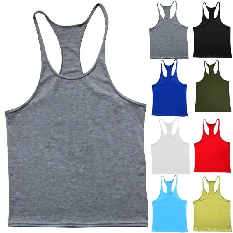 Men's T-Shirts 25# Tank Tops Summer Casual Sport Sleeveless Bodybuilding Cotton Shirt Tee Top Blouse Quick-drying Vest