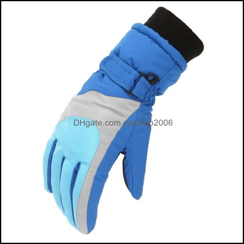 Five Fingers Gloves Winter For Kids Boys Girls Snow Windproof Waterproof Mittens Outdoor Sports Skiing Finger Glove 2021