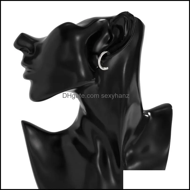 Retro Red Crystal Cherry Circle Stud Earrings C-shaped Diamond Beaded Ear Drop Women Geometric Alloy Business Style Earring Jewelry Sets