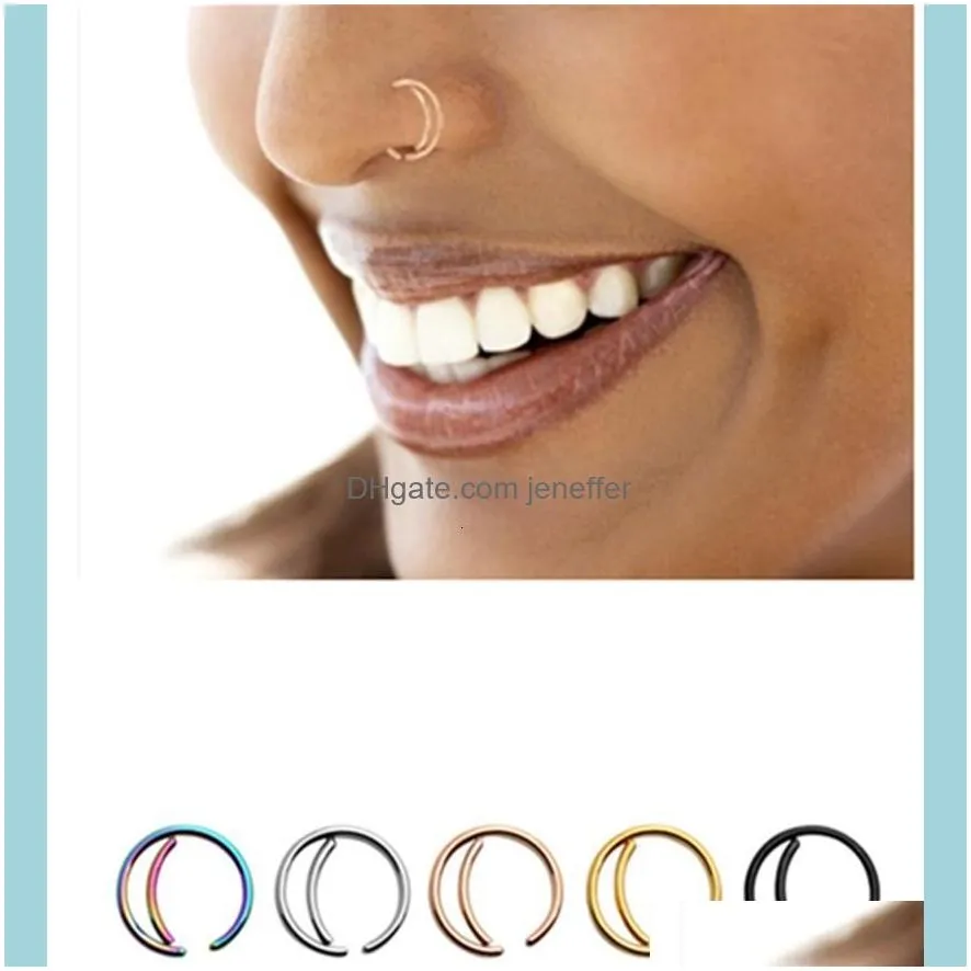 Factory9VATnail Version popular anti moon allergy small nose ring puncture jewelry