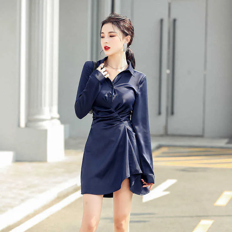 Women 27s dark blue chiffon silk dress with empire waistline and  floor-length A-line silhouette for spring from Dhgate Basic & Casual  Dresses - price 35.16