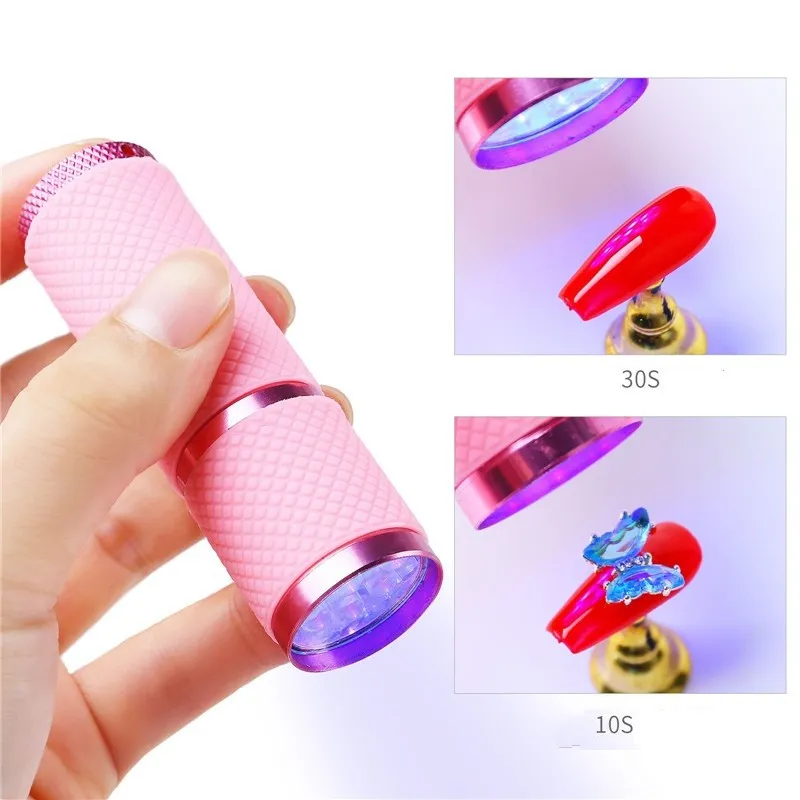 Portable Mini UV 9 LED sèche-ongles lampe de polymérisation lampe torche pour Gel ongles vernis Art lumière lampes machines-outils