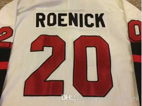 #20 Jeremy Roenick Thayer Academy High School Jersey 100% Stitched Embroidery s Hockey Jerseys White 