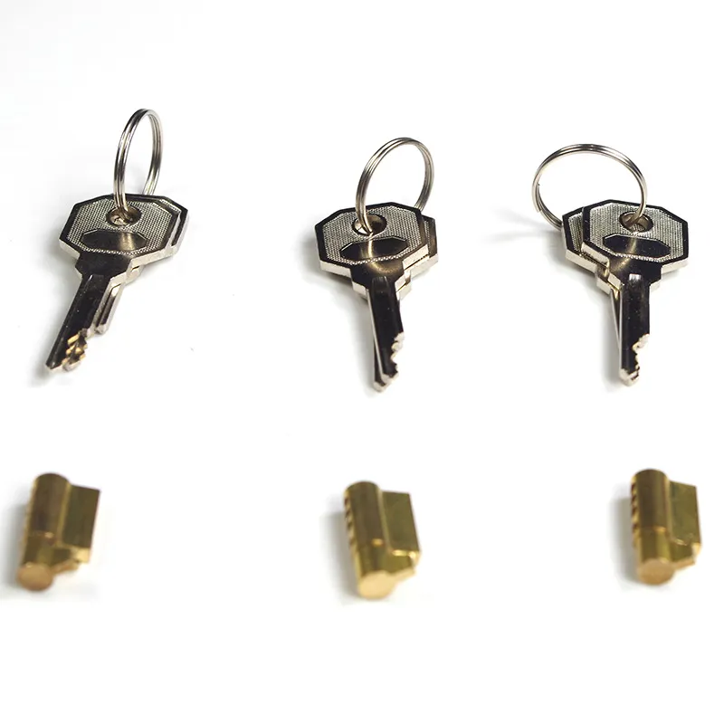 2 x Keyhole Locks Lock with Key for Chastity Belt, Locker Doors Bronze