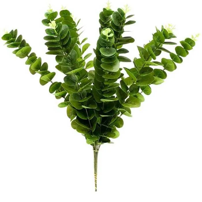 INS Eucalyptus Leaves Artificial flower Leaves Tropical Plant office/home/wedding Plants Garden Home Office Decor Fake Green Leaf