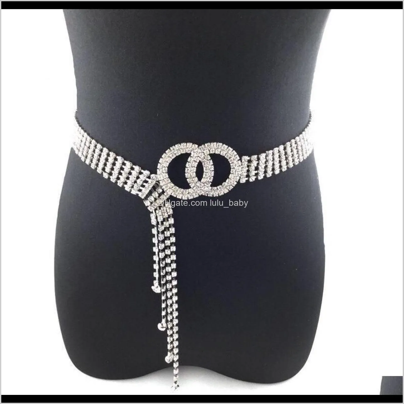 new diamond full belt women`s belt inlaid with crystal waist chain