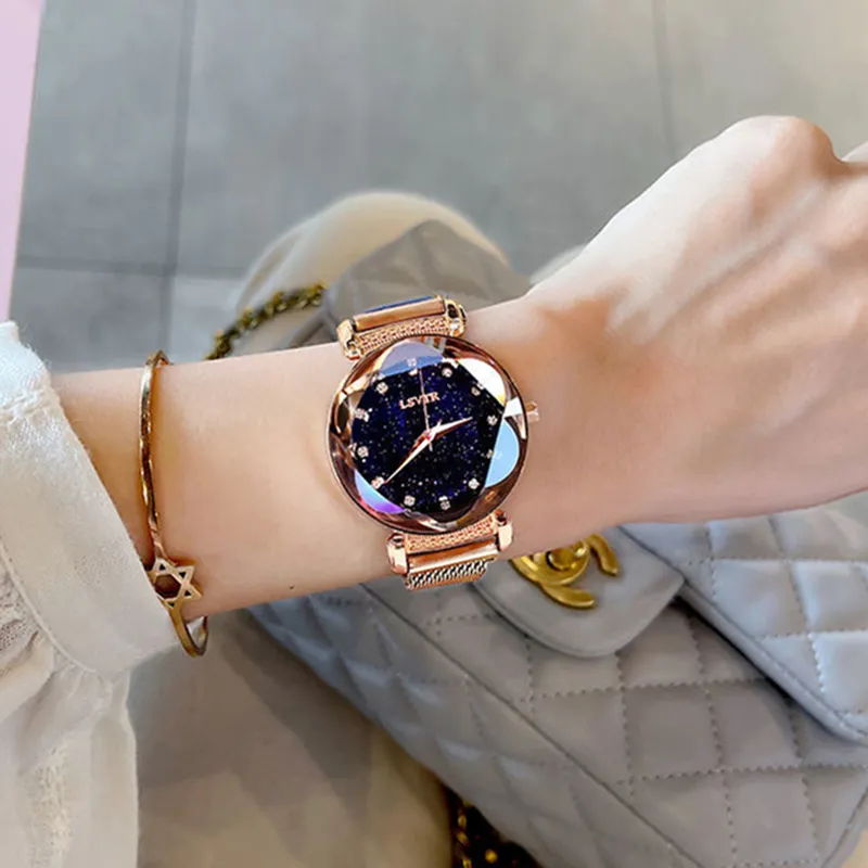 2021 Merk Dames Horloges Mode Vierkant Dames Quartz Horloge Armband Set Groene Dial Simple Rose Gold Mesh Luxe Dames Horloges Sdefvsbg